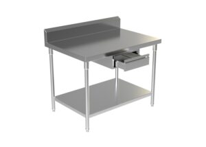 Work Table with under shelf & drawers 2