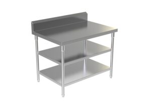 Work Table with double under shelves 5