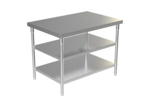 Work Table with double under shelves 2