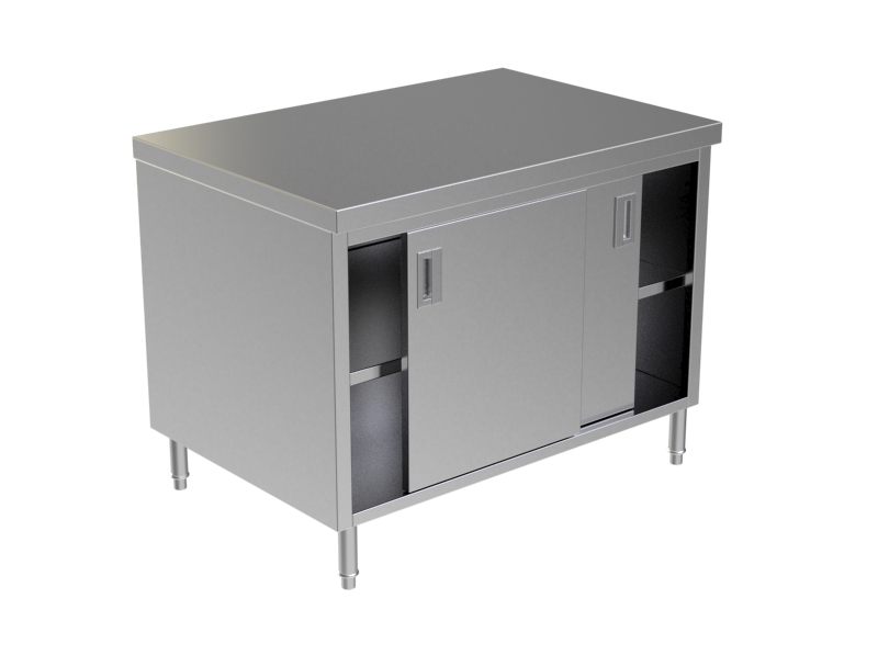 Cabinet Sliding Doors W Under Shelf 5