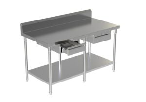 Work Table with under shelf & drawers 3
