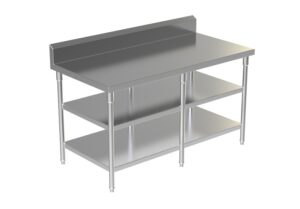 Work Table with double under shelves 6