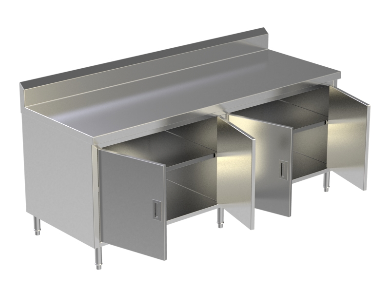 Cabinet Swing Doors W Under Shelves 4