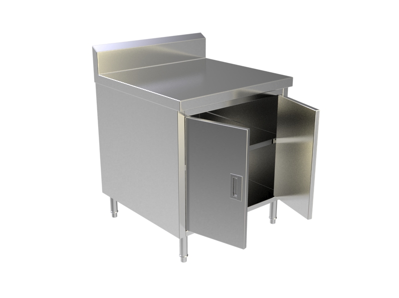 Cabinet Swing Doors W Under Shelves 2