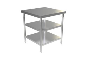 Work Table with double under shelves 1