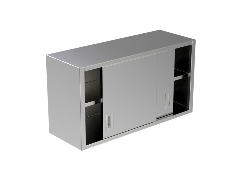 Wall Cabinet Under Shelf Sliding Doors 3
